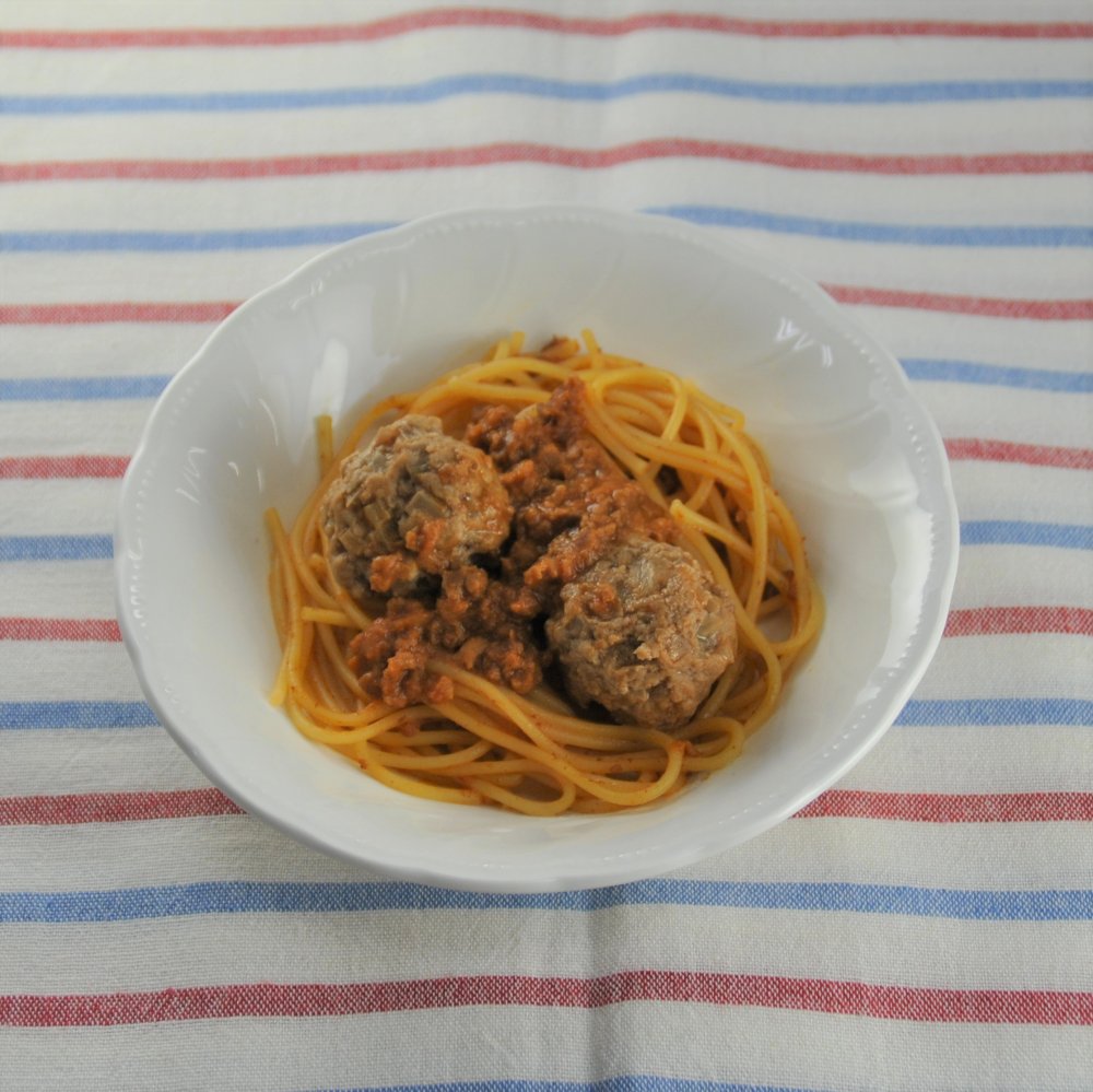 大きな肉団子のスパゲッティ【岩手県盛岡市立太田東小学校おすすめレシピ】